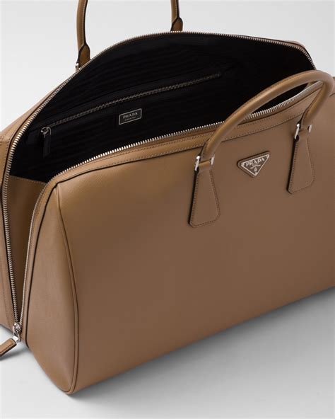 prada saffiano caramel bag|Caramel Saffiano Leather Travel Bag .